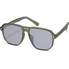 image:imageSOJOS Retro Polarized Hexagonal Aviator Sunglasses Womens Mens Trendy Rectangle UV400 Shades SJ2398GreenGrey