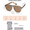 image:imageSOJOS Retro Polarized Hexagonal Aviator Sunglasses Womens Mens Trendy Rectangle UV400 Shades SJ2398TortoiseBrown