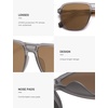 image:imageSOJOS Retro Polarized Hexagonal Aviator Sunglasses Womens Mens Trendy Rectangle UV400 Shades SJ2398TortoiseBrown
