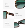 image:imageSOJOS Retro Polarized Hexagonal Aviator Sunglasses Womens Mens Trendy Rectangle UV400 Shades SJ2398TortoiseGreen