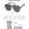 image:imageSOJOS Retro Polarized Hexagonal Aviator Sunglasses Womens Mens Trendy Rectangle UV400 Shades SJ2398TortoiseGrey