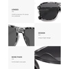 image:imageSOJOS Retro Polarized Hexagonal Aviator Sunglasses Womens Mens Trendy Rectangle UV400 Shades SJ2398TortoiseGrey
