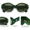 image:imageSOJOS Retro Polarized Large Oval Sunglasses Womens Mens Trendy UV400 Sun Glasses 80s 90s Shades SJ2365Light Green