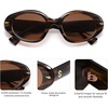 image:imageSOJOS Retro Polarized Large Oval Sunglasses Womens Mens Trendy UV400 Sun Glasses 80s 90s Shades SJ2365Multicolor