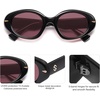 image:imageSOJOS Retro Polarized Large Oval Sunglasses Womens Mens Trendy UV400 Sun Glasses 80s 90s Shades SJ2365Pink