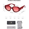 image:imageSOJOS Retro Polarized Large Oval Sunglasses Womens Mens Trendy UV400 Sun Glasses 80s 90s Shades SJ2365Red