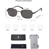 image:imageSOJOS Retro Polarized Oval Sunglasses for Women Men Trendy Classic Shades UV400 Protection SJ1177BlackGrey