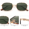 image:imageSOJOS Retro Polarized Oval Sunglasses for Women Men Trendy Classic Shades UV400 Protection SJ1177Gold With Tortoise RimGreen
