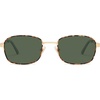 image:imageSOJOS Retro Polarized Oval Sunglasses for Women Men Trendy Classic Shades UV400 Protection SJ1177Gold With Tortoise RimGreen