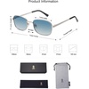 image:imageSOJOS Retro Polarized Oval Sunglasses for Women Men Trendy Classic Shades UV400 Protection SJ1177SilverBlue Grading