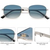 image:imageSOJOS Retro Polarized Oval Sunglasses for Women Men Trendy Classic Shades UV400 Protection SJ1177SilverBlue Grading