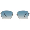 image:imageSOJOS Retro Polarized Oval Sunglasses for Women Men Trendy Classic Shades UV400 Protection SJ1177SilverBlue Grading