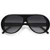 image:imageSOJOS Retro Polarized Oversized 90s Aviator Sunglasses Womens Men Trendy Vintage Square Shades SJ2661Black Frame Grey Grading Lens