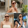 image:imageSOJOS Retro Polarized Oversized 90s Aviator Sunglasses Womens Men Trendy Vintage Square Shades SJ2661Tortoise Frame Grey Lens