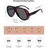 image:imageSOJOS Retro Polarized Oversized 90s Aviator Sunglasses Womens Men Trendy Vintage Square Shades SJ2661Tortoise Frame Grey Lens