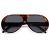 image:imageSOJOS Retro Polarized Oversized 90s Aviator Sunglasses Womens Men Trendy Vintage Square Shades SJ2661Tortoise Frame Grey Lens