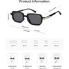 image:imageSOJOS Retro Polarized Rectangle 70s Sunglasses for Women MenTrendy Hexagon 80s 90s Shades SJ2625Black Frame Grey Lens