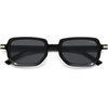 image:imageSOJOS Retro Polarized Rectangle 70s Sunglasses for Women MenTrendy Hexagon 80s 90s Shades SJ2625Black Frame Grey Lens