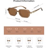 image:imageSOJOS Retro Polarized Rectangle 70s Sunglasses for Women MenTrendy Hexagon 80s 90s Shades SJ2625Brown Frame Brown Lens