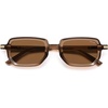 image:imageSOJOS Retro Polarized Rectangle 70s Sunglasses for Women MenTrendy Hexagon 80s 90s Shades SJ2625Brown Frame Brown Lens