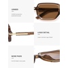 image:imageSOJOS Retro Polarized Rectangle 70s Sunglasses for Women MenTrendy Hexagon 80s 90s Shades SJ2625Brown Frame Brown Lens