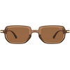 image:imageSOJOS Retro Polarized Rectangle 70s Sunglasses for Women MenTrendy Hexagon 80s 90s Shades SJ2625Brown Frame Brown Lens