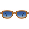 image:imageSOJOS Retro Polarized Rectangle 70s Sunglasses for Women MenTrendy Hexagon 80s 90s Shades SJ2625Orange Frame Blue Grading Lens