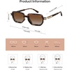 image:imageSOJOS Retro Polarized Rectangle 70s Sunglasses for Women MenTrendy Hexagon 80s 90s Shades SJ2625Tortoise Frame Brown Grading Lens