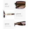 image:imageSOJOS Retro Polarized Rectangle 70s Sunglasses for Women MenTrendy Hexagon 80s 90s Shades SJ2625Tortoise Frame Brown Grading Lens