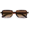 image:imageSOJOS Retro Polarized Rectangle 70s Sunglasses for Women MenTrendy Hexagon 80s 90s Shades SJ2625Tortoise Frame Brown Grading Lens