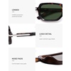 image:imageSOJOS Retro Polarized Rectangle 70s Sunglasses for Women MenTrendy Hexagon 80s 90s Shades SJ2625Tortoise Frame Green Lens