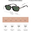 image:imageSOJOS Retro Polarized Rectangle 70s Sunglasses for Women MenTrendy Hexagon 80s 90s Shades SJ2625Tortoise Frame Green Lens
