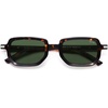 image:imageSOJOS Retro Polarized Rectangle 70s Sunglasses for Women MenTrendy Hexagon 80s 90s Shades SJ2625Tortoise Frame Green Lens