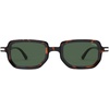 image:imageSOJOS Retro Polarized Rectangle 70s Sunglasses for Women MenTrendy Hexagon 80s 90s Shades SJ2625Tortoise Frame Green Lens