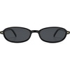 image:imageSOJOS Retro Polarized Rectangle Oval Sunglasses for Women MenTrendy Petite Shades Skinny Rim UV400 Protected SJ2668Black