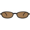 image:imageSOJOS Retro Polarized Rectangle Oval Sunglasses for Women MenTrendy Petite Shades Skinny Rim UV400 Protected SJ2668BlackBrown