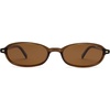 image:imageSOJOS Retro Polarized Rectangle Oval Sunglasses for Women MenTrendy Petite Shades Skinny Rim UV400 Protected SJ2668Brown