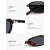 image:imageSOJOS Retro Polarized Rectangle Oval Sunglasses for Women MenTrendy Petite Shades Skinny Rim UV400 Protected SJ2668Demi