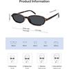 image:imageSOJOS Retro Polarized Rectangle Oval Sunglasses for Women MenTrendy Petite Shades Skinny Rim UV400 Protected SJ2668Demi