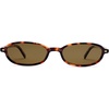 image:imageSOJOS Retro Polarized Rectangle Oval Sunglasses for Women MenTrendy Petite Shades Skinny Rim UV400 Protected SJ2668Tortoise