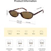 image:imageSOJOS Retro Polarized Rectangle Oval Sunglasses for Women MenTrendy Petite Shades Skinny Rim UV400 Protected SJ2668Tortoise