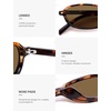 image:imageSOJOS Retro Polarized Rectangle Oval Sunglasses for Women MenTrendy Petite Shades Skinny Rim UV400 Protected SJ2668Tortoise