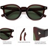 image:imageSOJOS Retro Polarized Round Sunglasses Womens Mens Vintage Panto Sun Glasses 70s 80s 90s Circle Shades SJ2378Burgundy