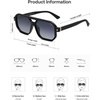 image:imageSOJOS Retro Polarized Square Aviator Sunglasses for Women Men Vintage 70s UV400 Protection Shade SJ2609Black Grey Grading Lens
