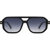 image:imageSOJOS Retro Polarized Square Aviator Sunglasses for Women Men Vintage 70s UV400 Protection Shade SJ2609Black Grey Grading Lens