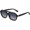image:imageSOJOS Retro Polarized Square Aviator Sunglasses for Women Men Vintage 70s UV400 Protection Shade SJ2609Black Grey Grading Lens