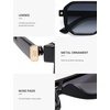 image:imageSOJOS Retro Polarized Square Aviator Sunglasses for Women Men Vintage 70s UV400 Protection Shade SJ2609Black Grey Grading Lens