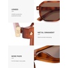 image:imageSOJOS Retro Polarized Square Aviator Sunglasses for Women Men Vintage 70s UV400 Protection Shade SJ2609Brown Pattern Brown Lens
