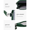 image:imageSOJOS Retro Polarized Square Aviator Sunglasses for Women Men Vintage 70s UV400 Protection Shade SJ2609Green Grey Grading Lens
