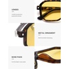 image:imageSOJOS Retro Polarized Square Aviator Sunglasses for Women Men Vintage 70s UV400 Protection Shade SJ2609Tortoise Yellow Lens